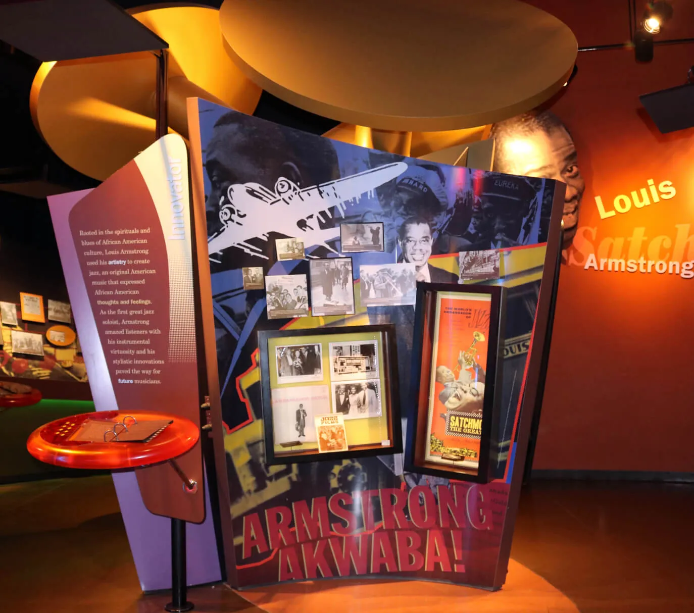 Inside the American Jazz Museum's permanent exhibit — the Louis Armstrong gallery