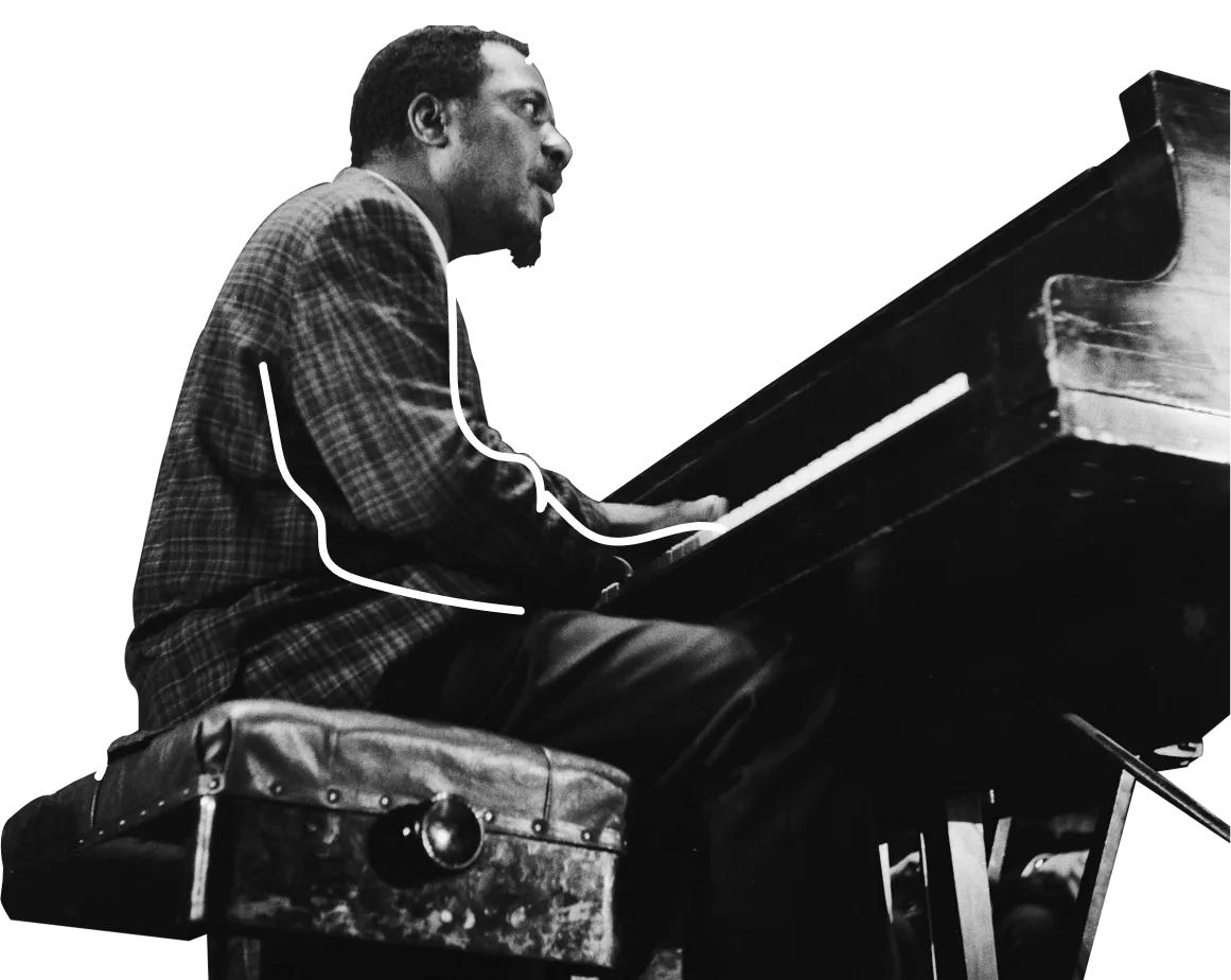 Thelonious Monk at the piano